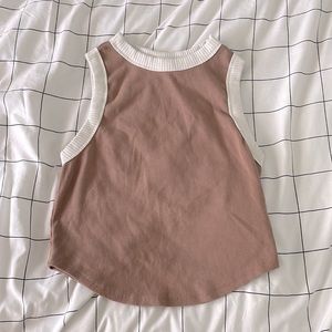 Wild Fable, Medium, brown crop top with stone weight outlining, from Target